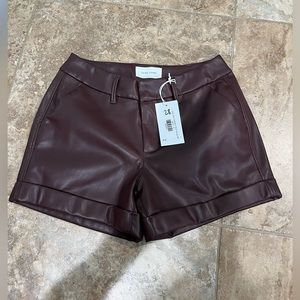 Dear John faux leather Shorts